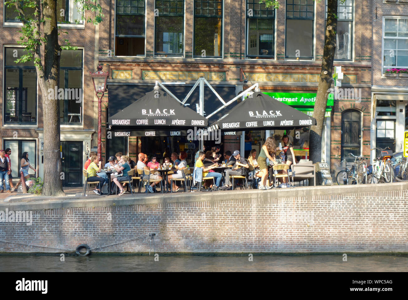 Canal Amsterdam - Hollande Pays-Bas Banque D'Images