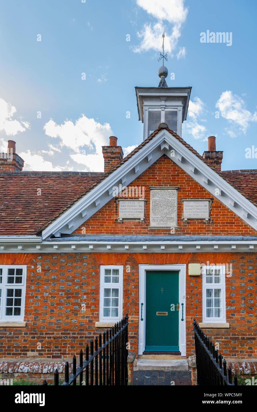 Historique du dix-huitième siècle délire d'hospices par St Helen's Churchyard, Abingdon-on-Thames, Oxfordshire, au sud-est de l'Angleterre, Royaume-Uni Banque D'Images
