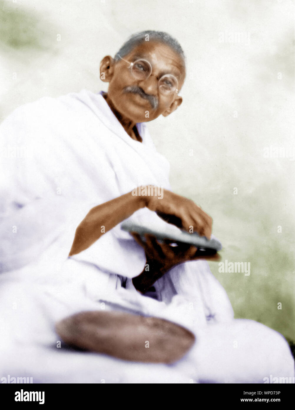 Mahatma Gandhi portrait vieille photo vintage, Inde, Asie, 1930 Banque D'Images