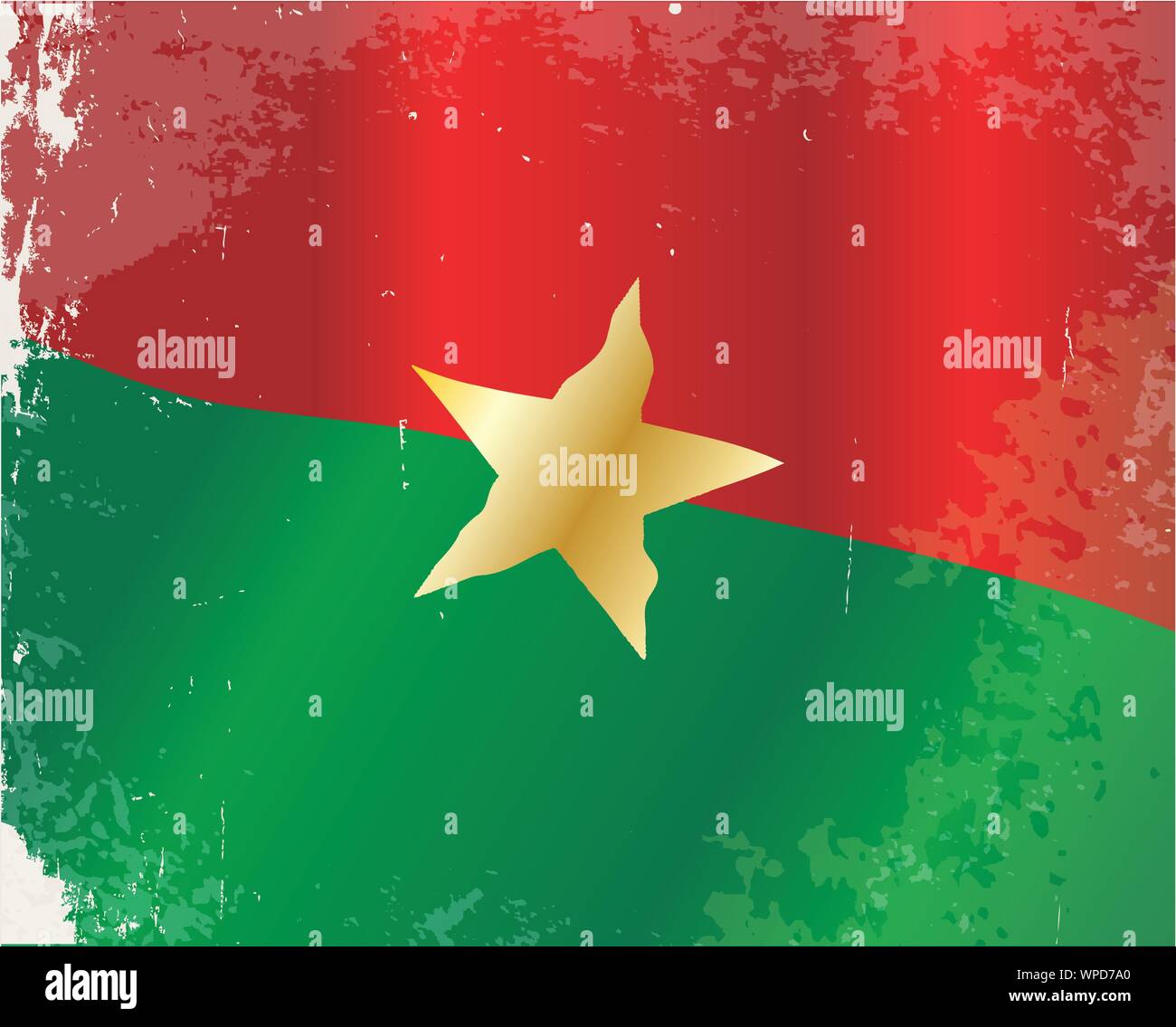 Drapeau du Burkina Faso Illustration de Vecteur