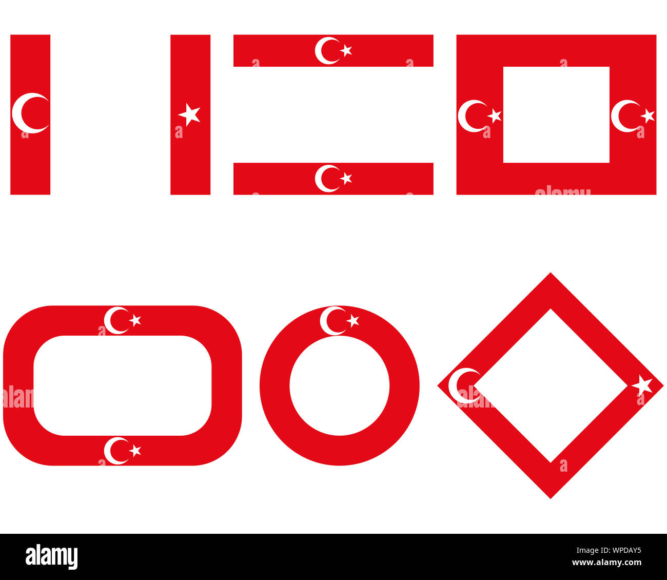 Drapeaux de Turquie with copy space Banque D'Images