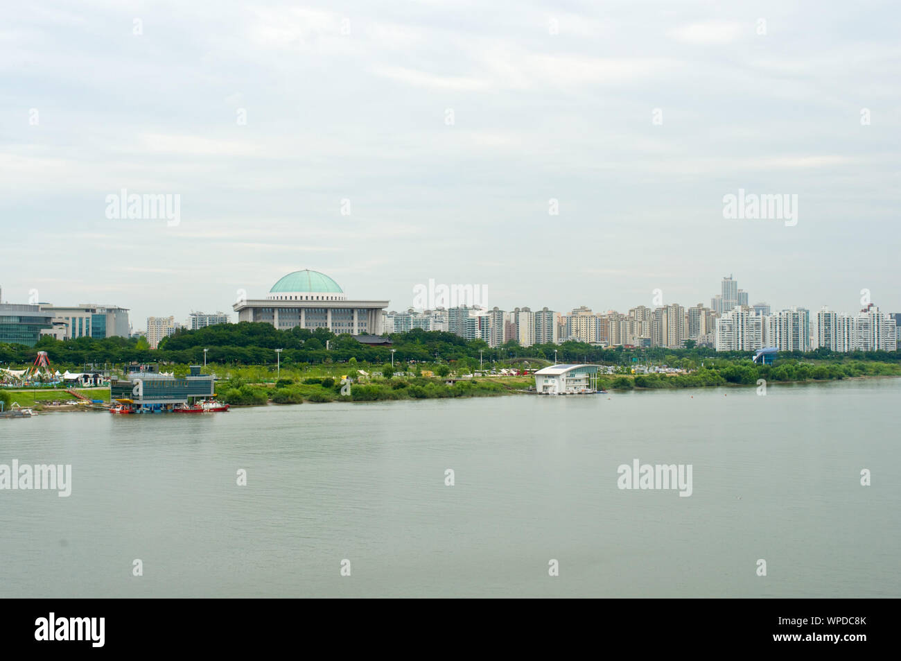 Hangang river en été à Séoul en Corée du Sud Banque D'Images