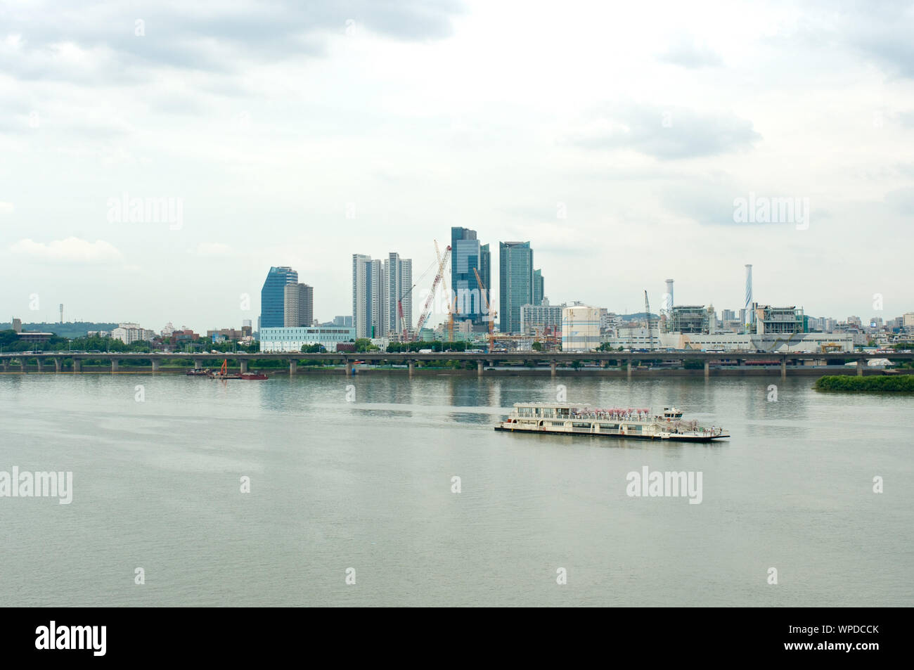 Hangang river en été à Séoul en Corée du Sud Banque D'Images