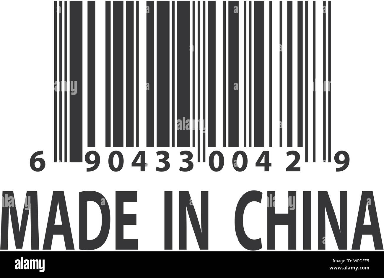 Code-barres Vector - fabriqué en Chine Illustration de Vecteur