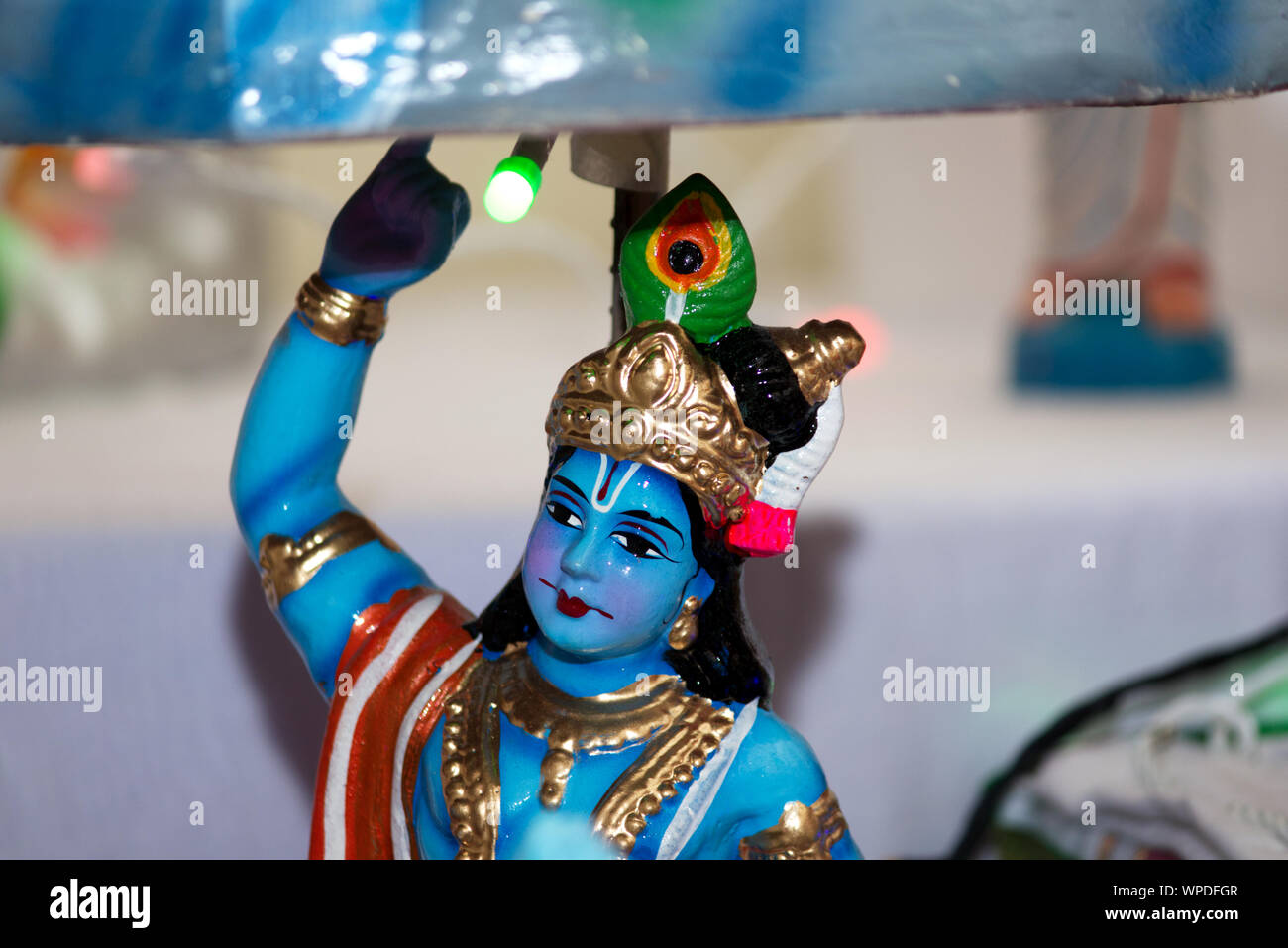 Le Seigneur Krishna Idol Banque D'Images