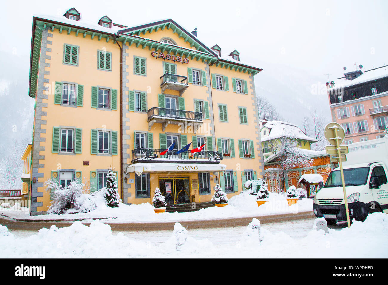 Chamonix, France - janvier 30 , 2015 : Casino dans la ville de Chamonix dans les Alpes, France Banque D'Images