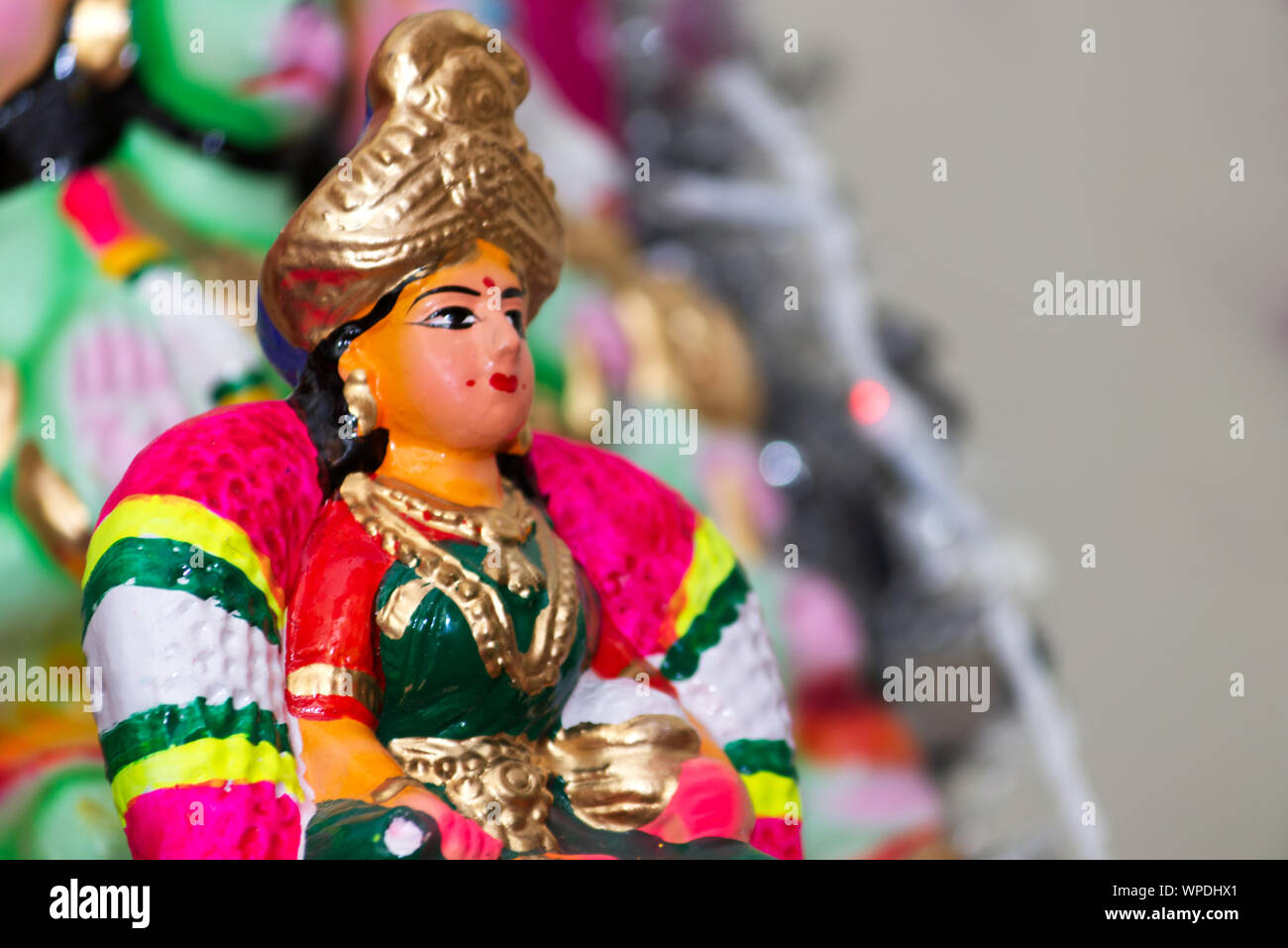 Devi idol dieu indien pour le dasara Banque D'Images