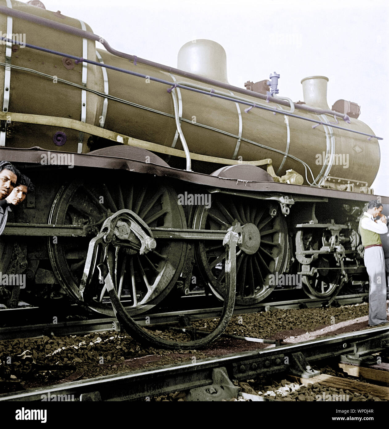 Accident de train de Bombay Mumbai à Poona où Mahatma Gandhi était assis, Inde, Asie, 1945 Banque D'Images