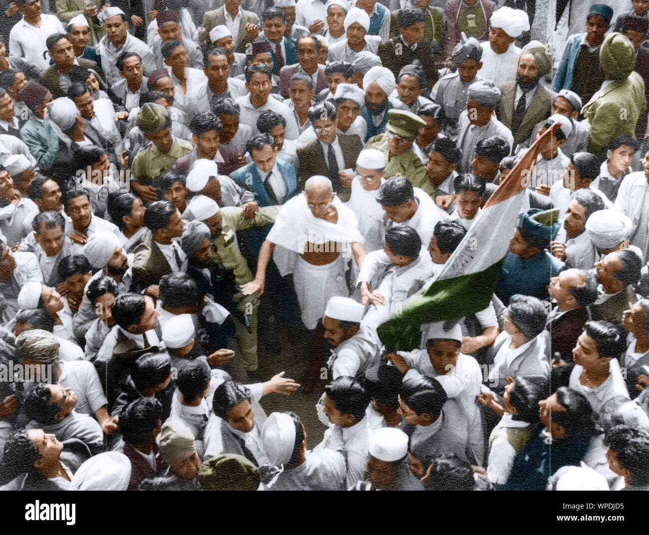 Mahatma Gandhi après la réunion du vice-roi, Shimla, Himachal Pradesh, Inde, Asie, Juin 24, 1945 Banque D'Images