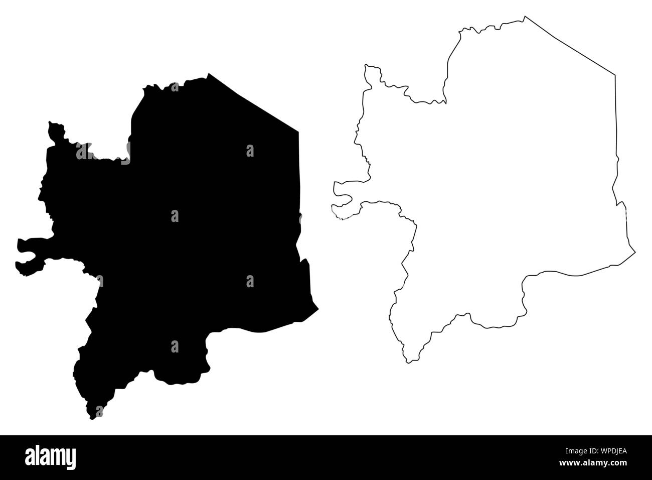 Région de la Kara (République togolaise, les régions du Togo) map vector illustration, scribble sketch carte Kara Illustration de Vecteur