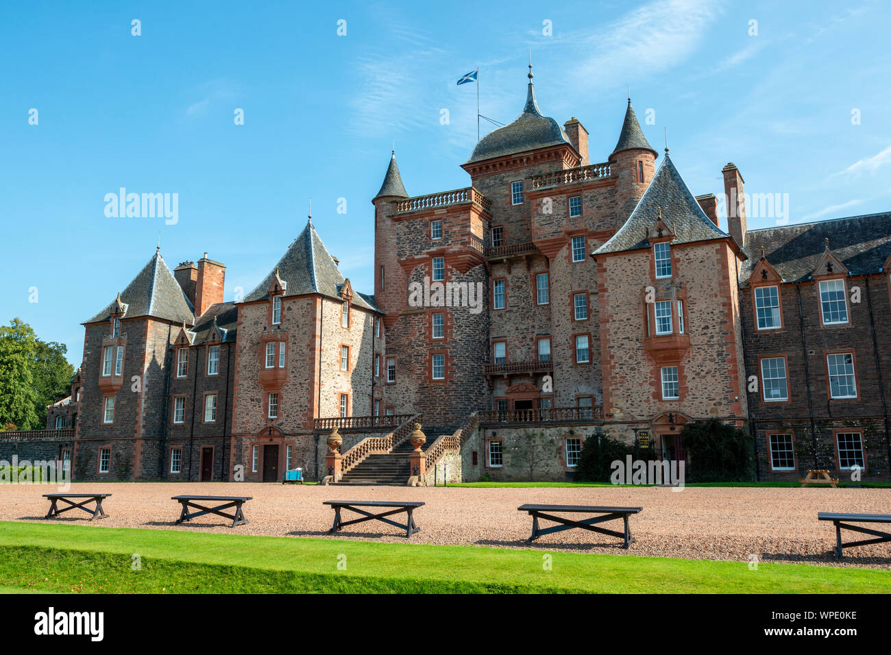 Thirlestane Castle près de Lauder, Scottish Borders, Scotland, UK Banque D'Images