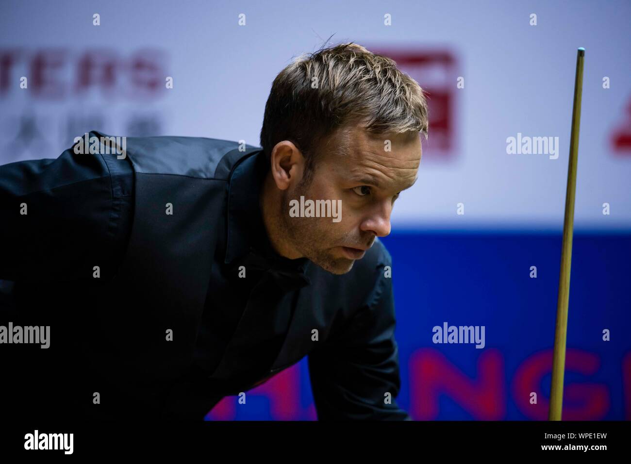 Photo de joueur professionnel de snooker anglais Allister Carter au Round 1 du snooker 2019 Masters de Shanghai à Shanghai, Chine, le 9 septembre 2019. Banque D'Images