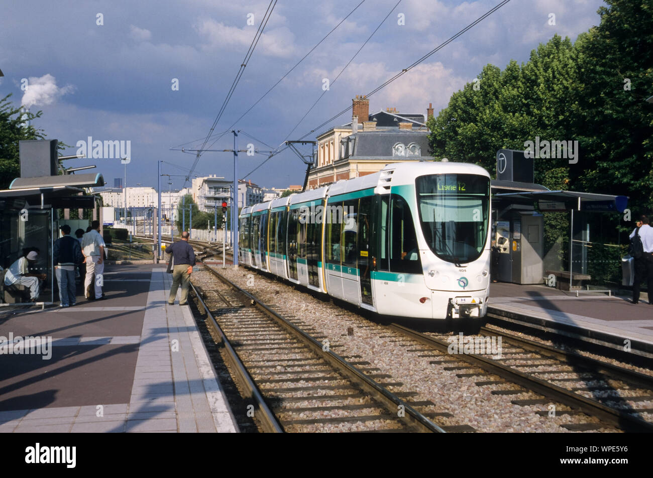 Paris, Tramway T2 Banque D'Images