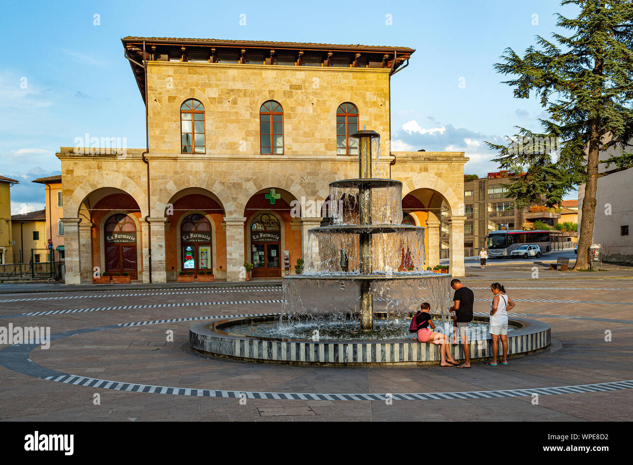 Place Arnolfo Di Cambio, Colle Val d'elsa. toscane, Italie Banque D'Images