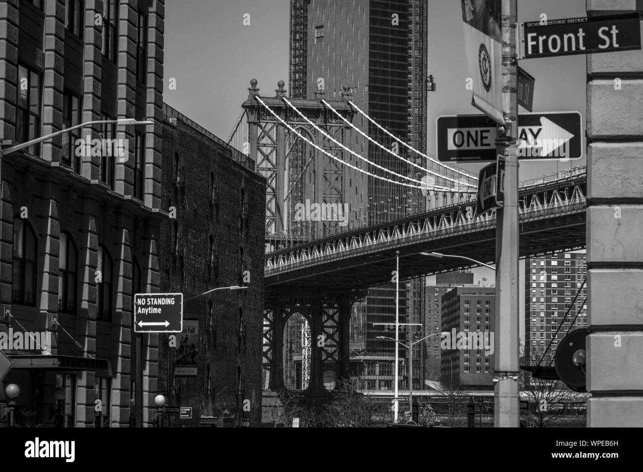 Quartier de brooklyn de new york city Banque d'images noir et blanc - Alamy