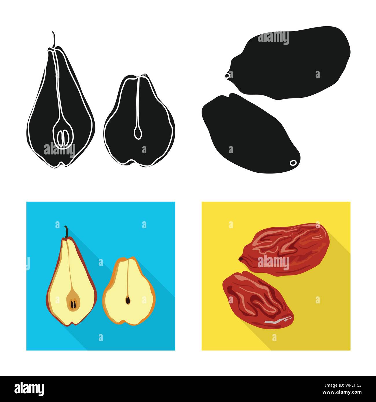 La conception de scénario d'aliments et de matières signe. Ensemble de la nourriture et la nature d'illustration vectorielle stock. Illustration de Vecteur