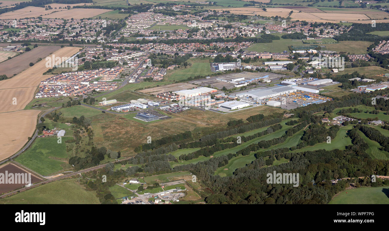 Vue aérienne de Meadowfield, Durham Banque D'Images
