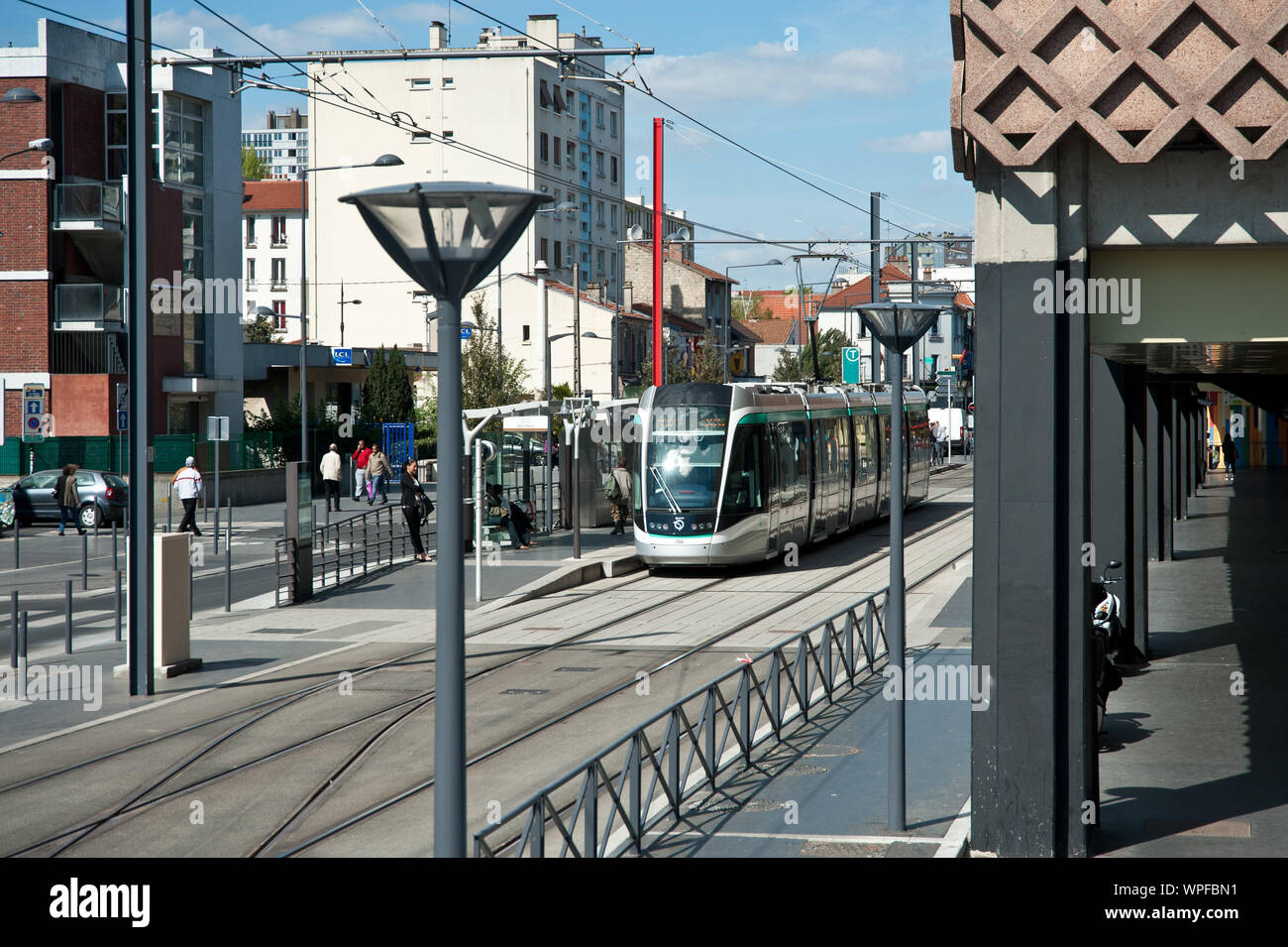 Paris, Tramway Villejuif - Rungis - Orly - Athis-Mons, T7 Banque D'Images