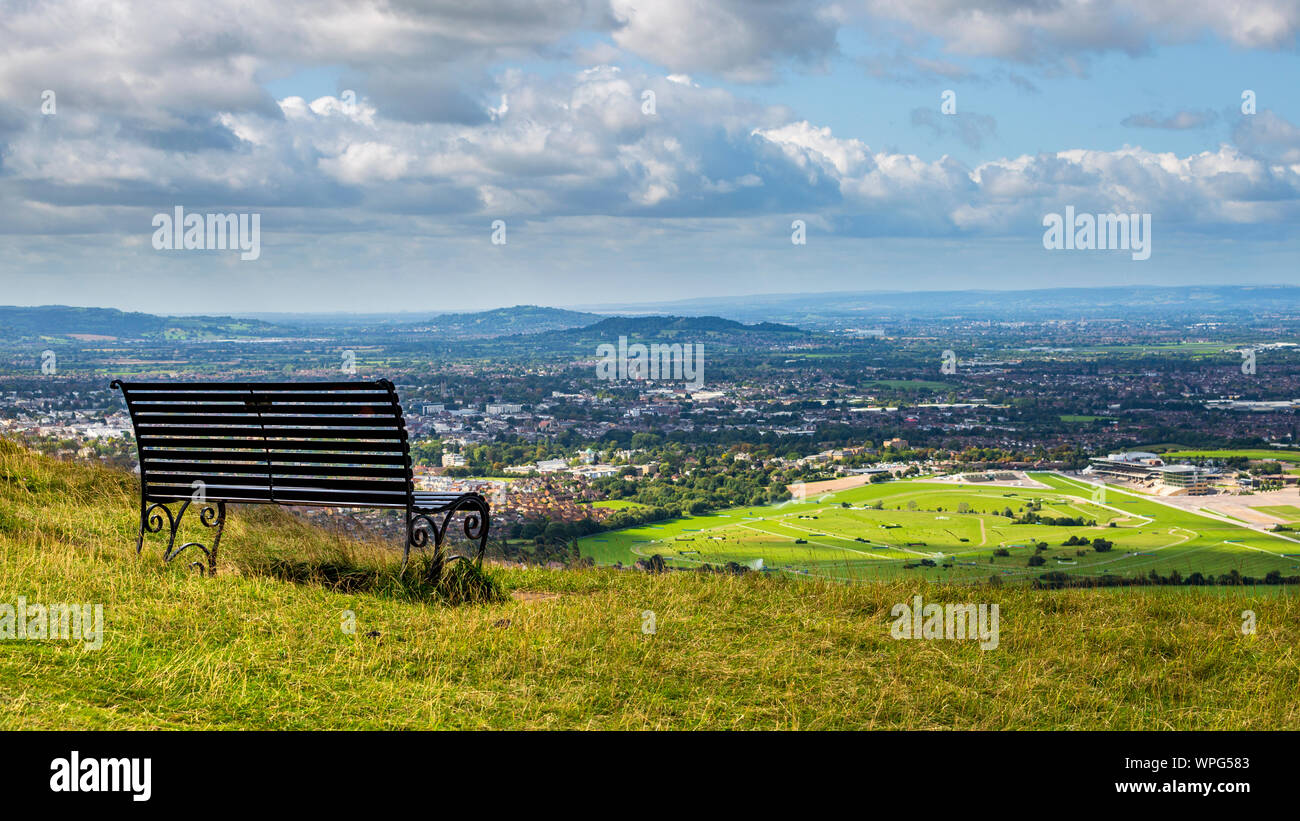 Hippodrome de Cheltenham et Cheltenham Spa de Cleeve Hill, Gloucestershire, Angleterre Banque D'Images