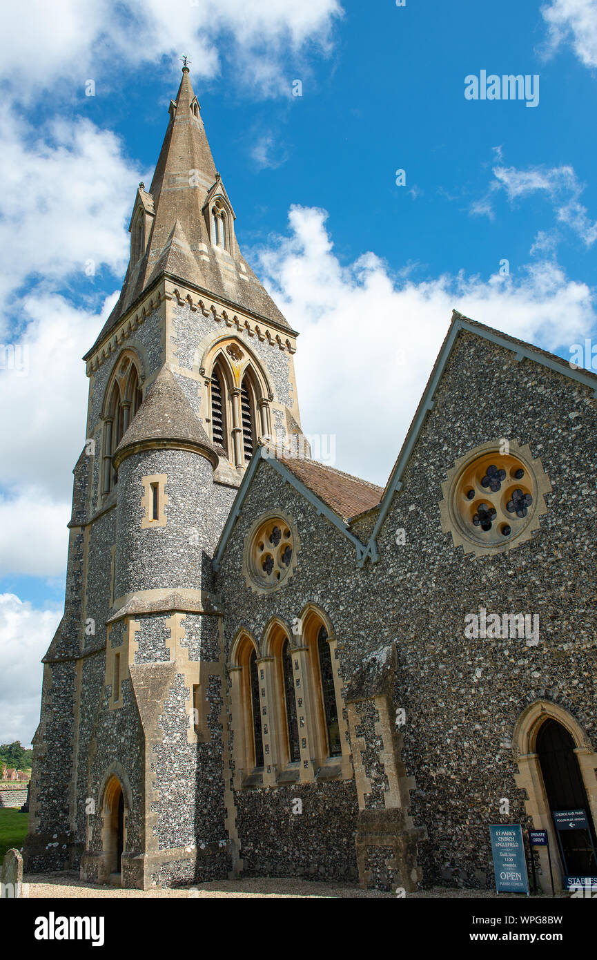 St Mark's Church, Englefield, Berkshire, Royaume-Uni. 4 Août, 2016. St Mark's Church est situé sur l'Englefield, dans le foyer familial à Newbury MP Richard Benyon. Pippa Middleton et James Matthews s'est marié à l'Église. Credit : Maureen McLean/Alamy Banque D'Images