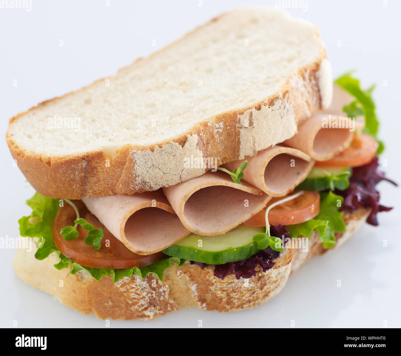 Sandwich à la salade de jambon Banque D'Images