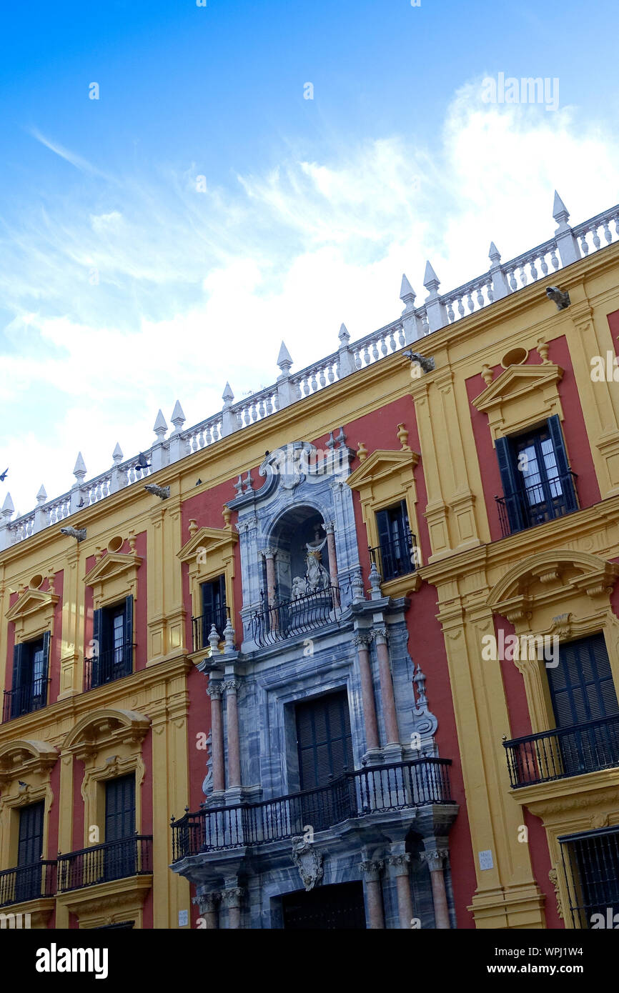 Palacio Episcopal, Malaga, Espagne. Banque D'Images