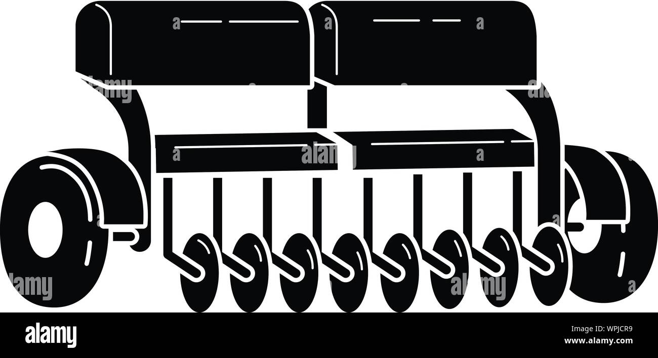 Le matériel agricole, l'icône de style simple. Illustration de Vecteur