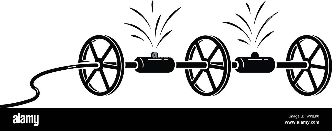 Système d'irrigation, l'icône de roue simple style Illustration de Vecteur