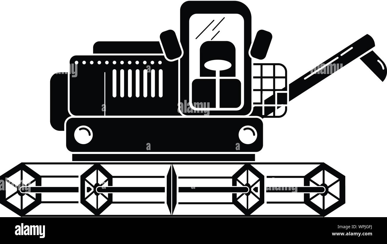 L'icône de l'ensileuse du blé, le style simple Illustration de Vecteur