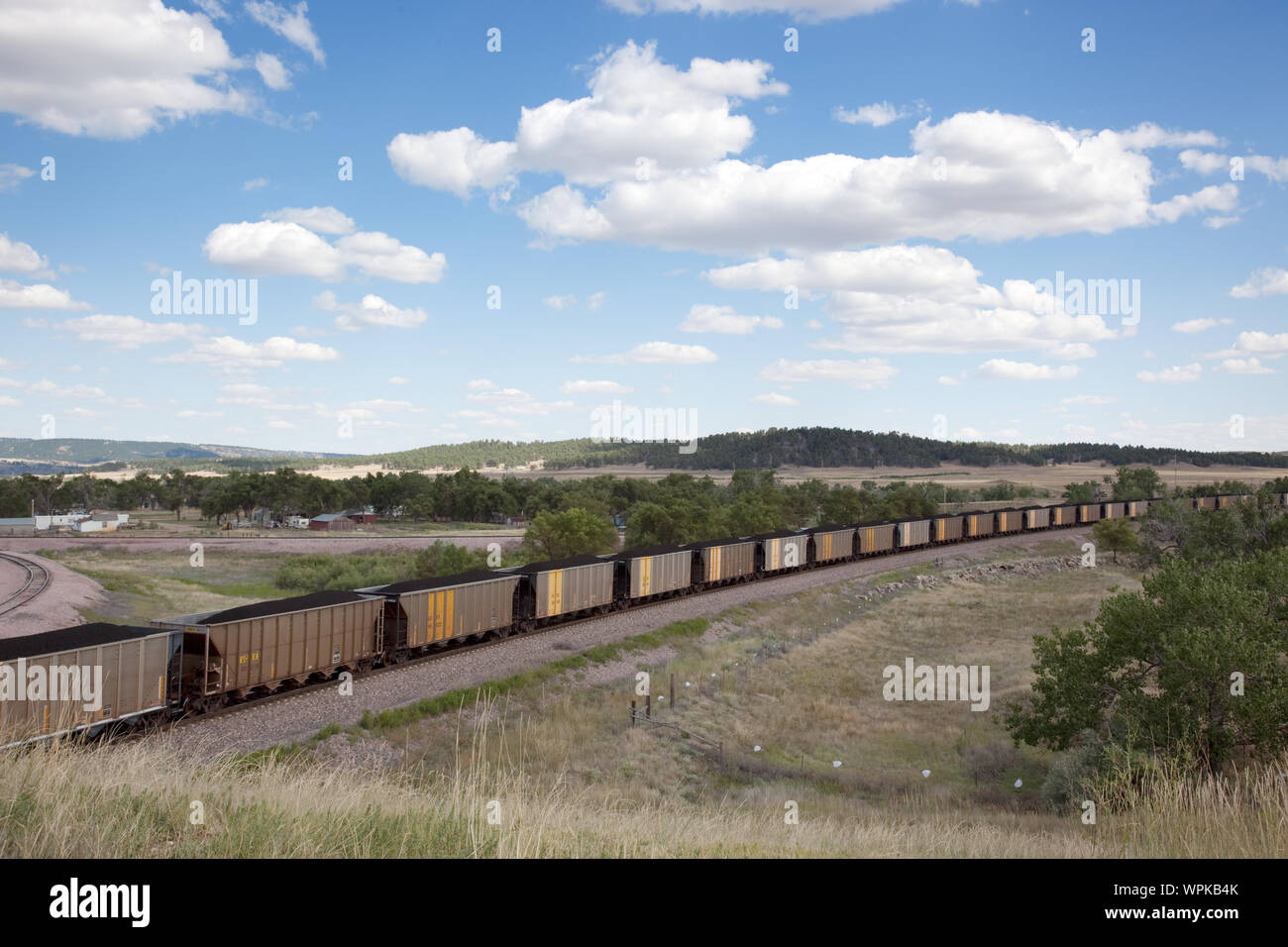 Long Train de charbon, le Dakota du Sud Banque D'Images