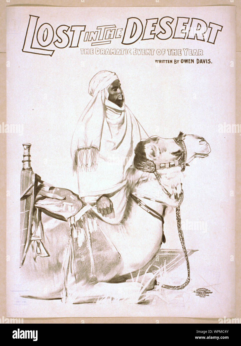 Perdus dans le désert l'événement dramatique de l'année : écrit par Owen Davis. Banque D'Images