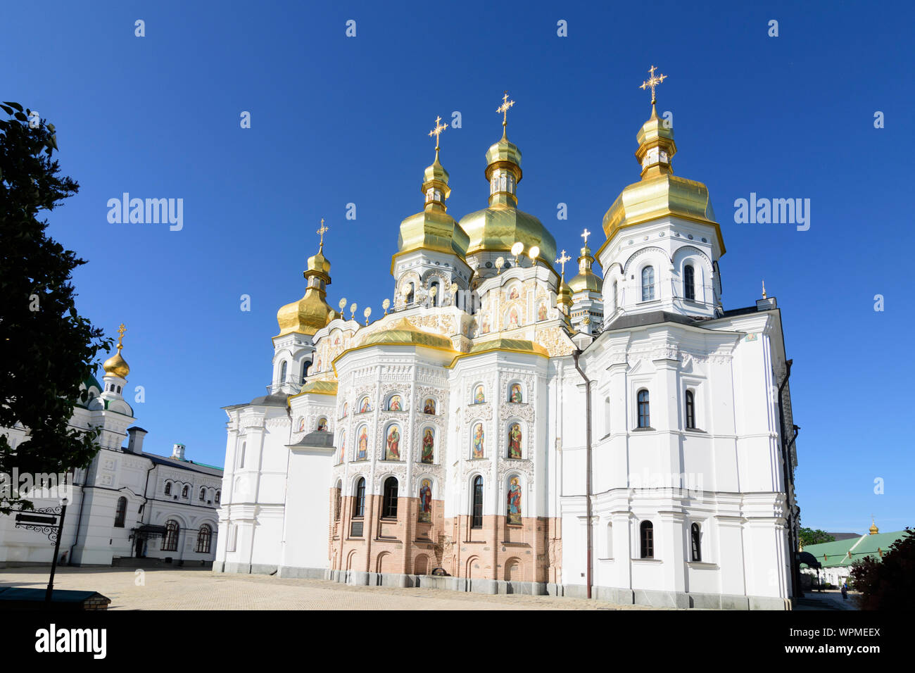 Kiev, Kiev : Cathédrale de la Dormition, à la Laure de Pechersk (monastère des grottes), monastère chrétien orthodoxe historique , à Kiev, Ukraine Banque D'Images