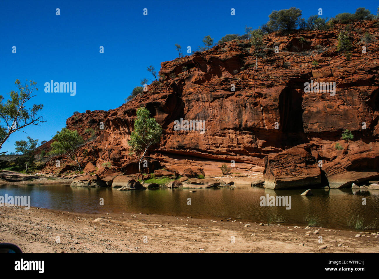 Route à travers le Parc National de Finke Gorge, Alice Springs, Territoire du Nord, Australie Banque D'Images