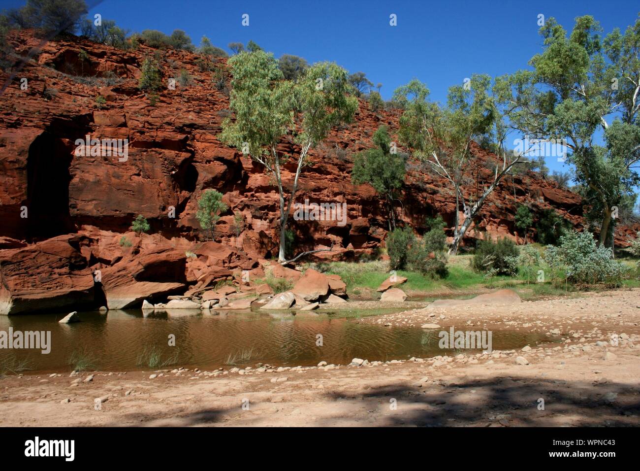 Route à travers le Parc National de Finke Gorge, Alice Springs, Territoire du Nord, Australie Banque D'Images