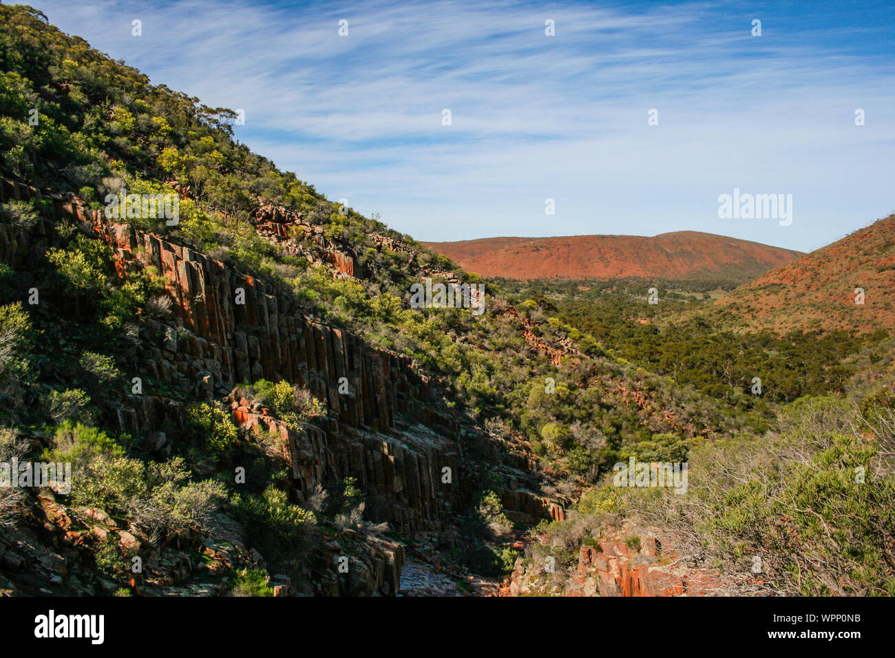 Gamme de Gawler, Parc National de tuyaux d'Orgue Rock Formation, l'Australie du Sud Banque D'Images