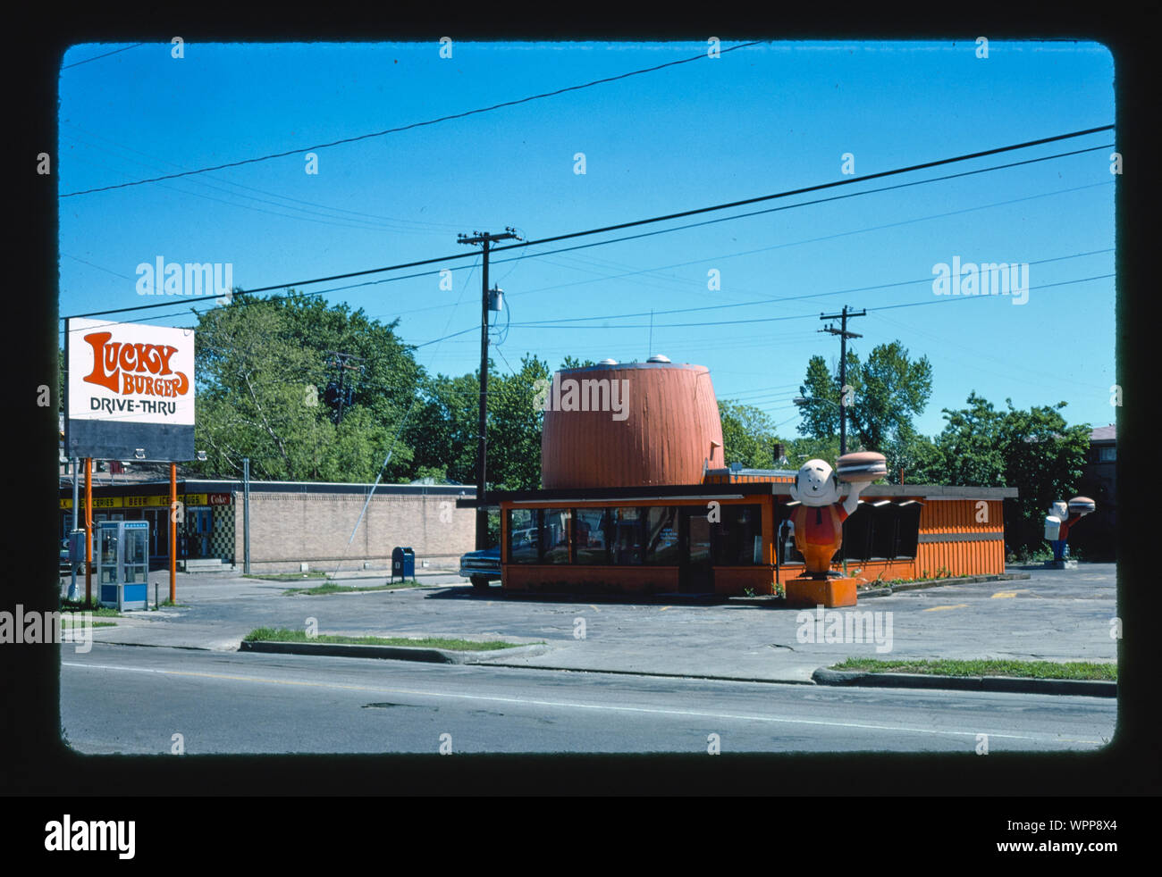 Lucky Burger Drive Thu, Houston, Texas Banque D'Images