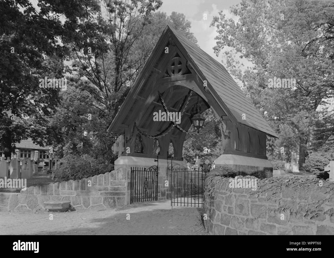 Lych gate--at-St-James-le-Moins Banque D'Images