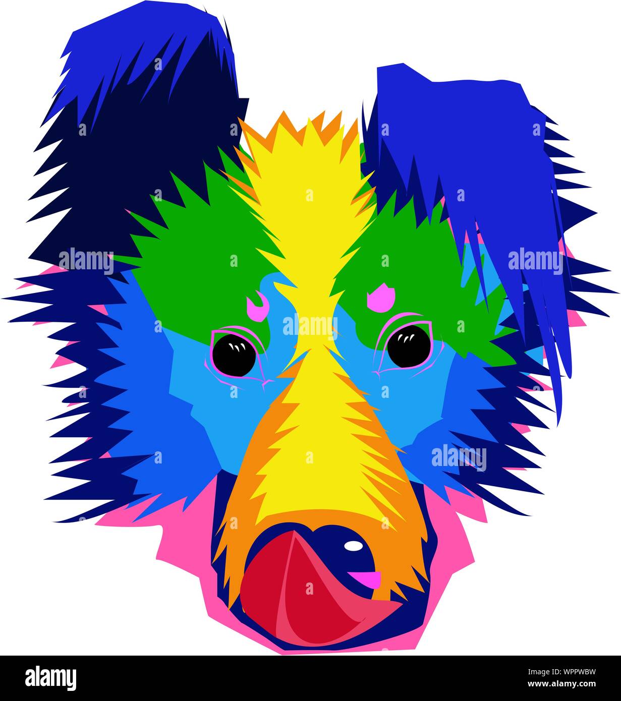 Illustration chien coloré Illustration de Vecteur