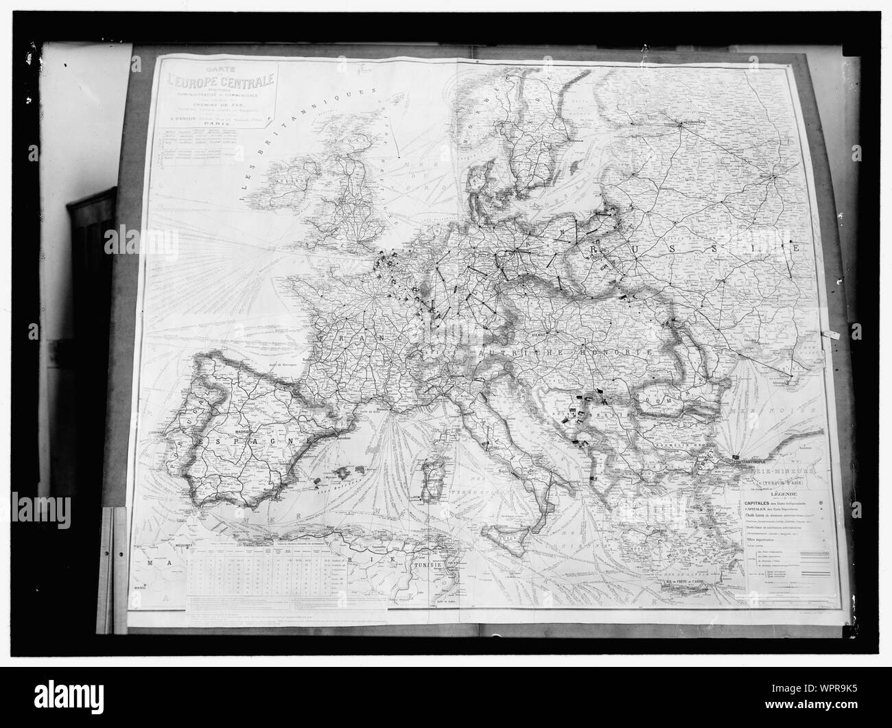 CARTE DE L’EUROPE Banque D'Images