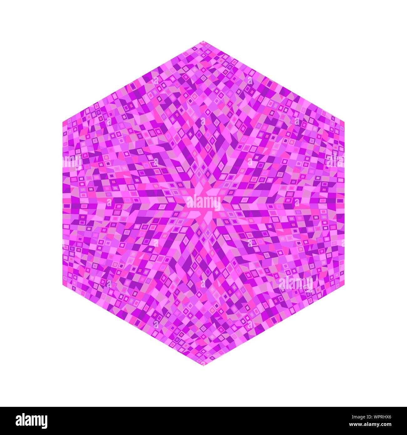 Résumé symbole hexagonal en mosaïque - modèle géométrique de l'élément coloré vecteur conception Illustration de Vecteur