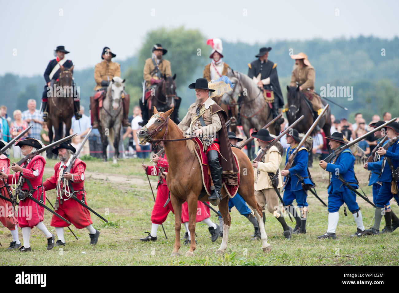 Polish hussars en Vivat Vasa 2019 Bataille de deux Vasas 1626 re-enactment dans Gniew, Pologne. 10 août 2019 © Wojciech Strozyk / Alamy Stock Photo Banque D'Images