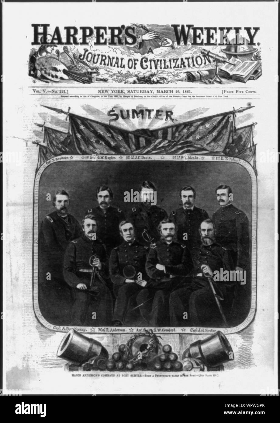 [Robert] commande d'Anderson à Fort Sumter Banque D'Images