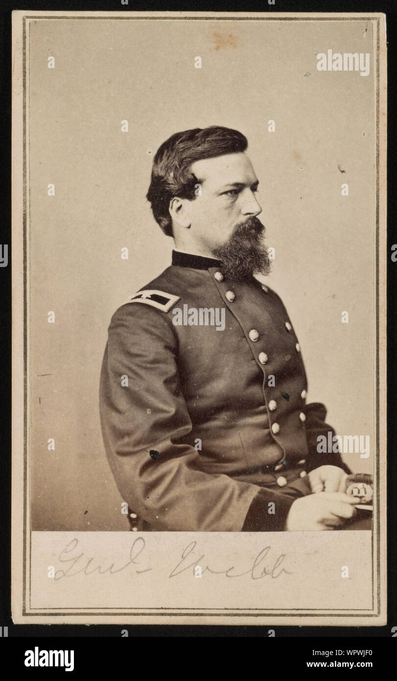Le Major-général Alexander Stewart Webb du 11e Régiment d'infanterie de l'armée régulière et de la première batterie d'artillerie légère du Rhode Island en uniforme] / De négatif photographique dans la région de Brady's National Portrait Gallery Banque D'Images