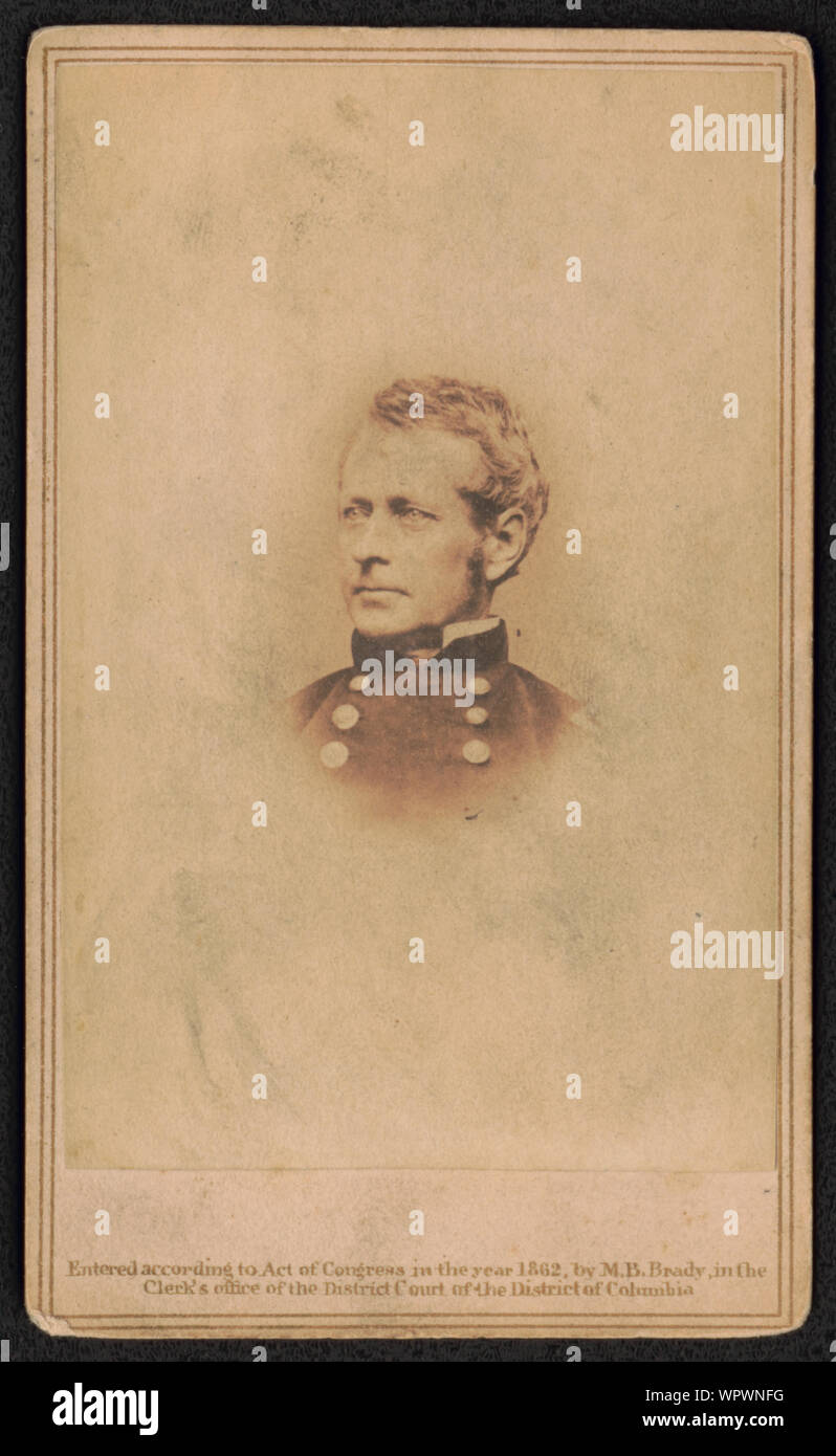 Le général Joseph Hooker d'état-major général des volontaires américains Infantry Regiment en uniforme] / De négatif photographique dans la région de Brady's National Portrait Gallery Banque D'Images