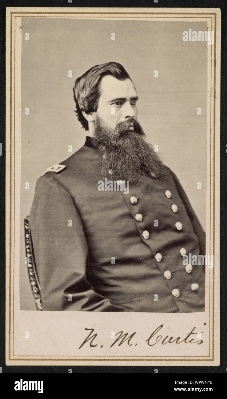 Le Major-général Martin Curtis Newton de Co. G, 16e Régiment d'infanterie de New York New York et 142e Régiment d'infanterie en uniforme] / De négatif photographique dans la région de Brady's National Portrait Gallery Banque D'Images