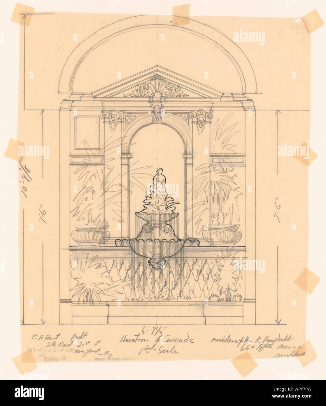 Hôtel particulier de William K. et Alva Vanderbilt, 660 Fifth Avenue, New York City]. [Altitude Cascade Banque D'Images