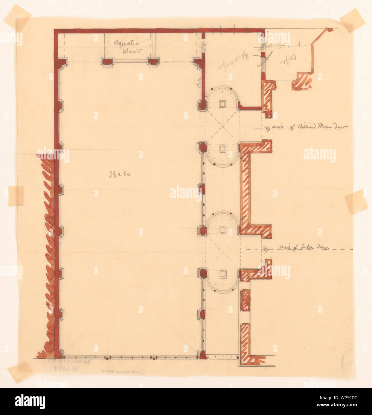 Hôtel particulier de William K. et Alva Vanderbilt, 660 Fifth Avenue, New York City]. [Plan d'un jardin d'hiver Banque D'Images