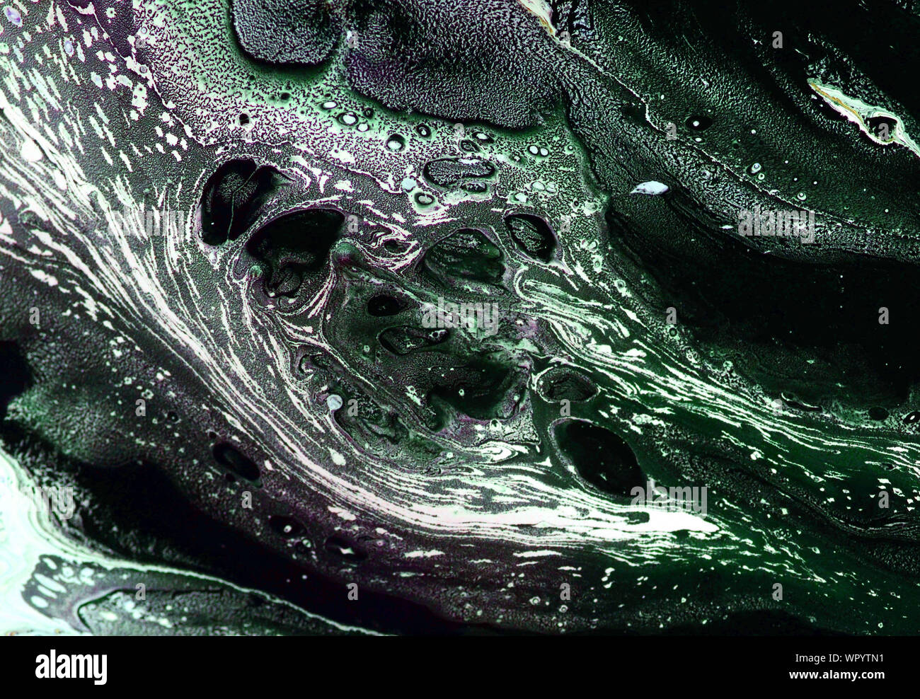 En résumé fond acrylique. Nature art texture marbrée noire. Banque D'Images