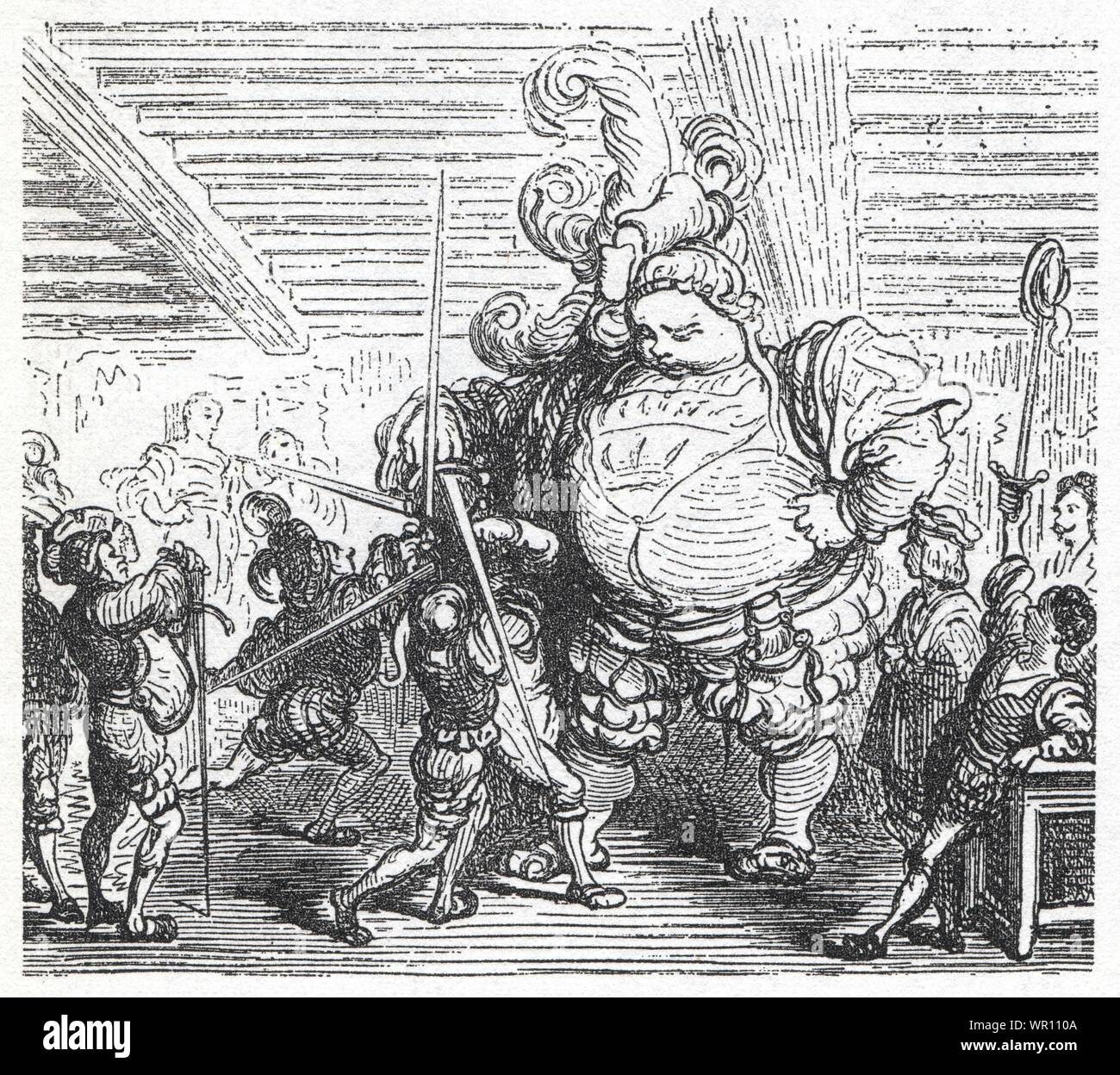 Gustave doré. Gargantua. Éducation Banque D'Images Gustave doré. Gargantua. Éducation Banque D'Images
