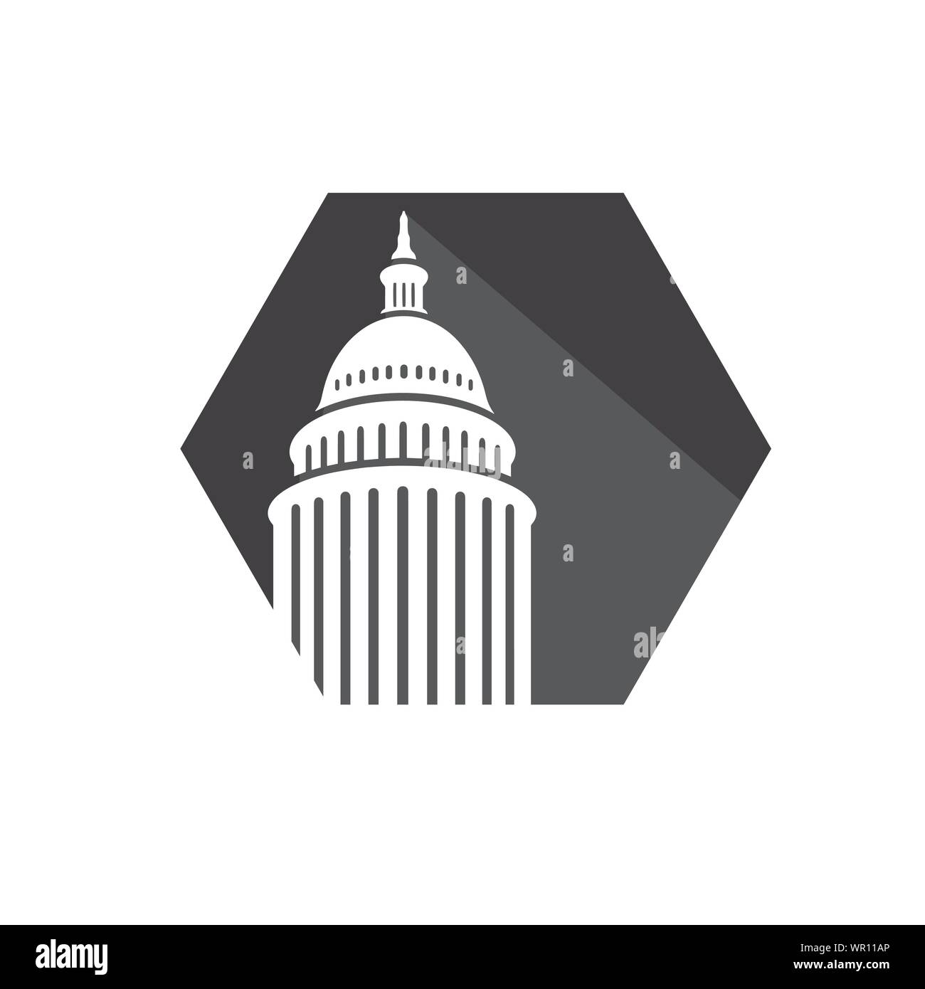 L'icône du gouvernement Premium Creative Capitol building vecteur conception logo établissement emblématique illustrations Illustration de Vecteur